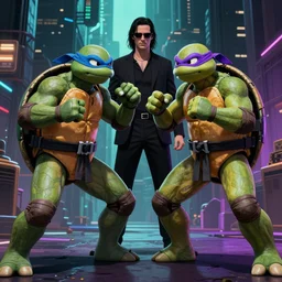 teenage mutant ninja turtles in the matrix matrix matrix fighting agent smith, agent smith fighting ninja turtles