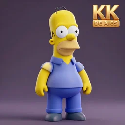 Homer Simpson, hyperrealistic, high res, octane render, cinema4D, volumetric lighting, 8k