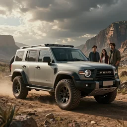 a beautiful concept offroad suv by cory loftis, fenghua zhong, ryohei hase, ismail inceoglu and ruan jia. volumetric light, detailed, octane render, midsommar