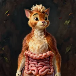 lady in the tramp, but with intestines