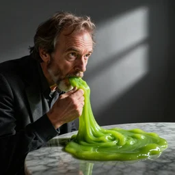 joe bastianich eating green slime