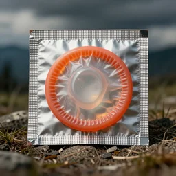 one condom wrapper