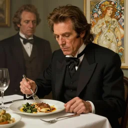 lou reed eating dinner, character sheet, character design, contrast, deep focus, turnaround, highly detailed, dramatic lighting, digital painting, artstation, concept art, matte, sharp focus, illustration, elegant, art by artgerm and greg f and alphonse mucha.