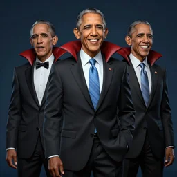 vampire Obama clones carrying an Obama god head ; render by Beeple, 4K