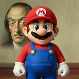 surrealist portrait of a super mario. art by salvador dali and rene magritte, surreal, highly detailed, soft lighting, muted colours, 4 k