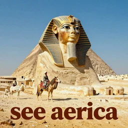 egypt depicted as us tourism poster : “ see america ” by alexander dux, late 1 9 3 0 s, highly detailed, smooth