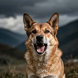 most extremely angry dog ever, photo.