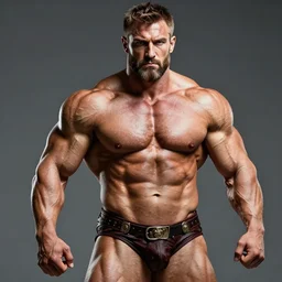 an extremely muscular Julius Caesar, very vascular, steroid use, epic, high detail, high contrast
