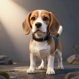 a cute robot beagle dog