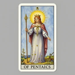 a painting of the princess of pentacles tarot card by austin osman spare