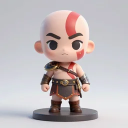 Cute sculpture of full body Kratos,