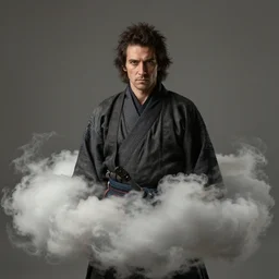 steve buscemi as a samurai, in clouds, portrait by greg hildebrandt, studio lighting, muted colors, by terry richardson, by frank frazetta, extreme detail, reflections, trending on artstation, 8 k