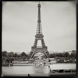 1830s daguerrotype, very early photograph, very grainy photo, 1833 photograph of Paris