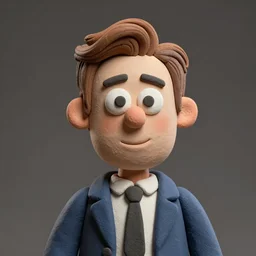 a cartoon claymation medium close up sculpture of Bob Odenkirk