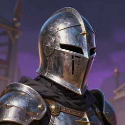 knight helmet too big, fantasy, digital painting, dramatic lighting, vibrant setting, realistic shading, unreal engine 5, concept art, ultra detailed, trending artstation
