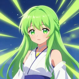 cute anime portrait of a deity trending on PIXIV with that ULTRA FLUORESCENT HIGH VELOCITY skybeams type of painterly impasto brush strokes