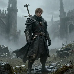 concept art of limgrave, elden ring, 8 k, cinematic, fog, rain, focus