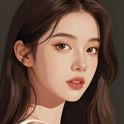 a pretty girl's face, one line art, vector illustration, trending on pinterest