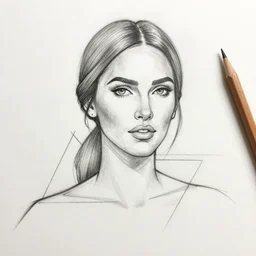 megan fox sketch by arunas kacinskas, geometrical shapes and lines, pencils, minimalistic, procreate, digital illustration, vector illustration, doodle, applepencil, newstyle