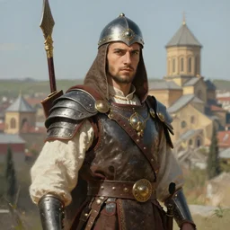boy warrior of tbilisi, art by bogdan rezunenko, hyperrealism
