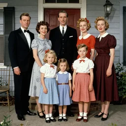 satanic states of america, alternate history, norman rockwell paintings of satanic gothic stepford family, 1 9 5 0 s american family