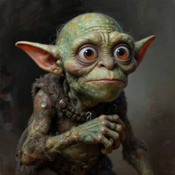 Gollum, digital painting, extremely detailed, 4k, intricate, brush strokes, Mark Arian, Artgerm, Bastien Lecouffe-Deharme
