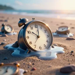 cinematic rendering of melting clocks on the beach, 8 k ultra realistic, lens flare, atmosphere, glow, detailed, intricate, full of colour, cinematic lighting, trending on artstation, 4 k, hyperrealistic, focused, extreme details, unreal engine 5, cinematic, masterpiece