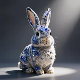 adorable sapphire bunny creature