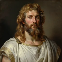 a renaissance style portrait painting of Zeus