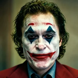 elon musk as joker, highly detailed face, 8 k, 3 5 mm film