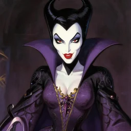 portrait of a stunningly beautiful supervillain glamour model, wearing an exquisite gown, greg manchess painting by sargent and leyendecker, studio ghibli fantasy close - up shot asymmetrical intricate elegant matte painting illustration hearthstone, by greg rutkowski by greg tocchini by james gilleard