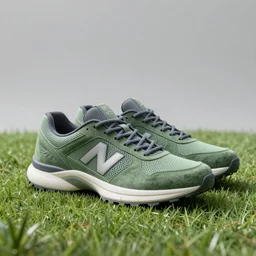 A pair of sneakers With an aerodynamic design inspired by In the Green grass