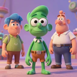 pepe in Pixar style by Stanley Artgerm and Tom Bagshaw