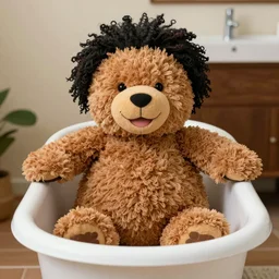 big floppa sitting in a tub
