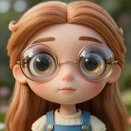 Alcie from wonderland with big round infinity mirrors for eyes ultra realistic 8k insane level of detail - n 4
