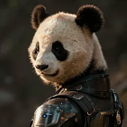 hyper realistic photography portrait of postapocalyptic madmax cyberpunk asian japanese face panda vallejo, back shot, craig mullins greg rutkowski, artstation, cgsociety