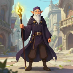 aubery plaza as a halfling wizard, by tyler jacobson