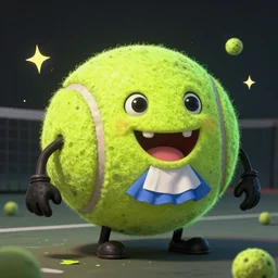 a tennis ball monster, tennis ball, dark, chalky, Alice and wonderland, digital art, fantasy, magic, trending on artstation, ultra detailed, professional illustration by Basil Gogos