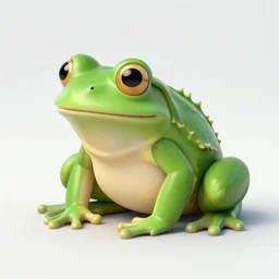 a lily frog, with claws like a bear, a poisonous stinger on its back, green