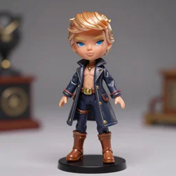 still figurine of monster high custom donald trump doll from avatar movie, personification, detailed product photo, tone mapped, beautiful composition, 8 5 mm, f. 1 8, soft lighting