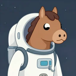 a horse wearing a space suit, highly detailed, 4 k, digital art, fan art, trending on artstation, in the style of adventure time