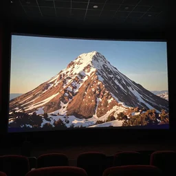 movie theatre screen showing a CRT meat mountain. strong contender for Best Picture, ngl