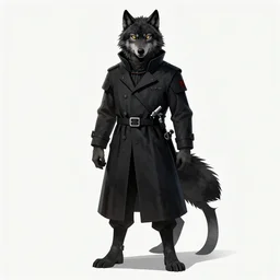 a black wolf as a plague doctor,digital art,highly detailed,realistic,deviantart