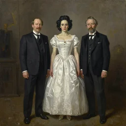 Richard Schmid and Jeremy Lipking full length portrait painting of the Bride of Frankenstein