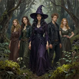 Portrait beautiful witch forest moss plants, 4k oil on linen by wlop, artgerm, andrei riabovitchev,nuri iyem, james gurney, james jean, greg rutkowski, highly detailed, soft lighting 8k resolution oil on canvas, concept art, cgsociety, octane render, trending on artstation, artstationHD, artstationHQ, unreal engine, 4k, 8k