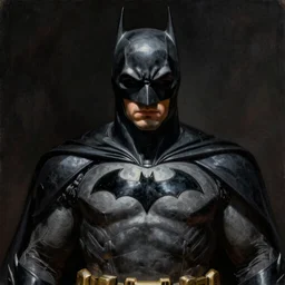 an ultra - realistic portrait painting of batman in the style of frank frazetta. 4 k. ultra - realistic. highly detailed. dark fantasy. dark lighting.