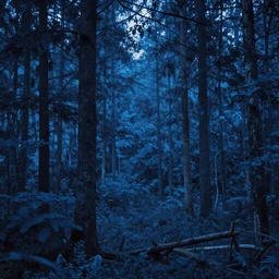 a blue forest, matte painting, 4 k