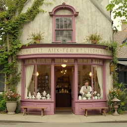 a still from a Wes Anderson movie about a magical tea house