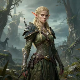 highly detailed elden ring portrait photo of a faerie in a scenic dystopian environment, hyperrealistic illustration by boris vallejo