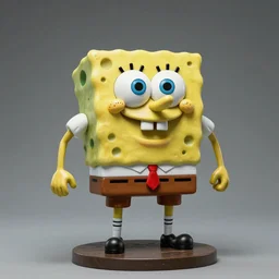 a bronze statue of an extremely muscled spongebob squarepants, studio lighting